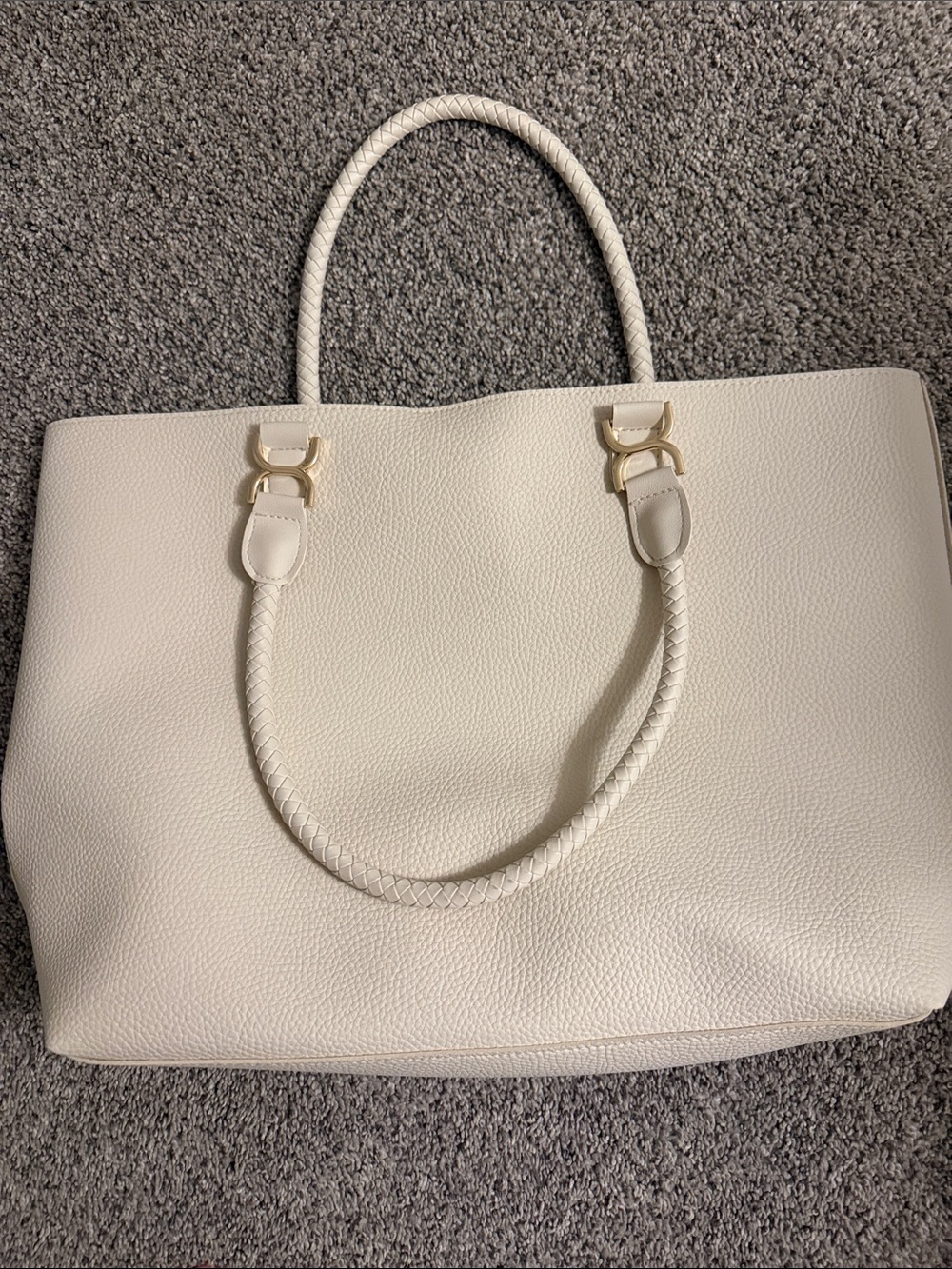 Ulta Tote Bag - Creme color gold accents
